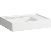 Laufen kartell lavabo, sin agujero para grifo, sin rebosadero, repisa derecha, 600x460mm, h810334a001121, color: blanco con lcc activo