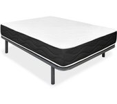 Pack de colchón viscoblack viscoelástico + somier de laminas reforzadas 90x190 cm , patas incluidas (envio incluido)