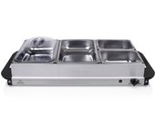 Tristar calientaplatos para bufé acero inoxidable plateado 300 w 6,8 l