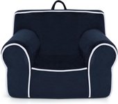 Sillón para niños con revestimiento de tela de terciopelo extraíble y lavable, ligero y portátil con cómoda asa para el dormitorio, el salón