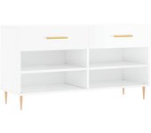 Banco para zapatos botas cómoda estante mueble de entrada almacenamiento brillante 102 x 35 x 55 cm mader 02_0022896