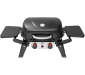 Barbacoa de gas de mesa portátil kekai erie 96,8x47,9x36 cm 5 kw | 2 quemadores, termómetro, mesas laterales, parrilla y plancha