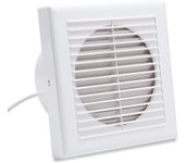 Ventilador de baño ventilador de pared con deflector de descarga de 100 mm campana extractora inodoro cocina