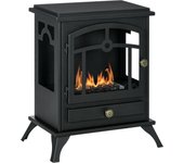 Chimenea de etanol homcom acero negro 45x28x54 cm