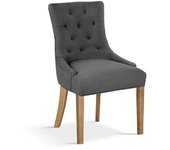 Silla roya tela antracita, dimensión h93 x l56 x p60, ideal para tu cocina o comedor.