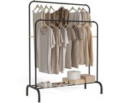 Newlux perchero burro negro hangy duo 30 hasta 30kg con zapatero, resistente, doble altura