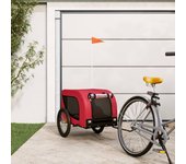 Remolque de bicicleta para mascotas rojo y negro vidaxl