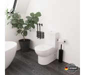 Inodoro serie gera monobloque pared|tapa amortiguada|sistema rimless|doble descarga|salida dual|tgd home|designed in germany