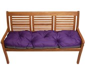 Cojín de asiento para banco de jardín 120x50cm, cojín de banco, cojín para muebles de jardín, cojín de suelo, exterior/interior, morado oscuro