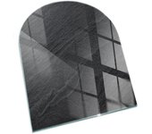 Placa de cristal para chimenea, zócalo protector de chimenea, diseño moderno | 80x70 | rectángulo | textura de piedra natural