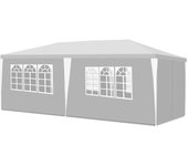 Pabellón carpa de fiesta - carpas de fiesta para eventos festivos, pabellón de jardín y refugio para su jardín 3x6m blanca
