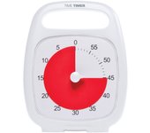 Time timer plus timer analogico visivo di 60 minuti (bianco) avviso opzionale (quadrante di controllo del volume) nessun ticchettio rumoroso, strument