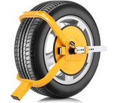 Heavy duty bloqueo de rueda de acero bota de coche con gran ventosa y dos cerraduras para 13-15 pulgadas de diámetro neumáticos de menos de 220mm
