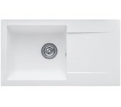 Fregadero empotrable einna, en smc blanco uni - 17, 1 cubeta, dim. 78 x 43,5 cm, vaciado manual