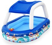 Piscina hinchable infantil techo desmontable con volante 213x155x132 cm +3 años bestway