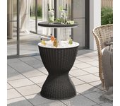 Maison exclusive - mesa nevera 3 en 1 polipropileno negro