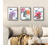 Conjunto de 3 carteles inspirados en matisse iv (impresiones en papel, 40x30 cm, sin marco)