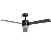 Techbrey ventilador de techo silencioso fleves 132cm motor dc controlador de pared + mando, con luz