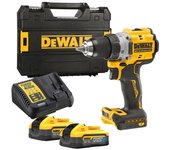 Taladro y atornillador dewalt powerstack - 2 baterías 18v 5ah - dcd800h2t-qw