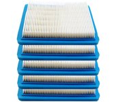 Paquete de 5 filtros de aire para cortacésped briggs & stratton - repuesto 491588s 4915885 para motores de cortacésped
