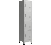 Armario de oficina mueble de almacenamiento para oficina taller dormitorio acero metálico con 4 puertas d 03_0006348