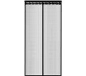 Cortina magnética antimosquitos con cierre magnético, sin taladros, apta para puertas de balcón y terraza (negro, 100 x 200 cm)