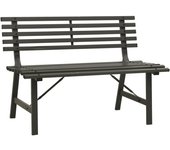 Banco de jardín muebles de exterior para terraza terraza 110 x 59 x 76,5 cm acero negro 02_0011166