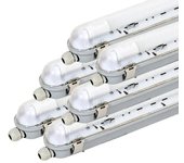 Luminaria estanca 150 cm para 1 tubo led t8 ip65 (carcasa vacía) (pack de 6) - silamp