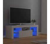Mueble para tv con luces led blanco 120x35x40 cm v7566 unico / blanco