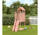 Casita de juegos douglas con muro de escalada de madera maciza