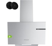 Ciarra campana extractora 60cm 580m³/h clase a+ 3 velocidades recirculación y extracción 2 filtros de carbón inox cd6765as
