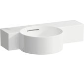 Laufen val lavabo con enjuague manual, sin agujero para grifo, con rebosadero, 550x315mm, repisa derecha, h8152834001091, color: blanco
