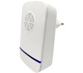 Repelentente de insectos y ratones eléctrico, 3 w, antimosquitos ultrasónico, luz led, libre de químicos, hogar (blanco, 9,8 x 5,8 x 2,8 cm)