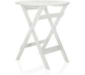Mesa de jardín / mesa plegable travano t plástico blanco hjh living