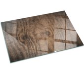 Placa de cristal para chimenea, zócalo protector de chimenea, diseño moderno | 120x80 | rectángulo | patrón de madera natural