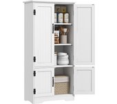 Alacena de cocina homcom mdf, melamina de madera blanco 60x30x123 cm