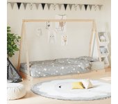 Estructura de cama para niños madera maciza de pino 90x200 cm v5584 90 x 200 cm / marrón