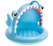 Intex piscina infantil hinchable angler fish con parasol y suelo acolchado