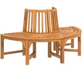 Banco de jardín muebles de exterior terraza semicircular torre de árbol diámetro 160 cm madera maciza euc 02_0011820
