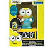 Reloj despertador minions con luz nocturna 3d y efectos de sonido - lexibook