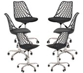 Pack 6 sillas mima office - negro