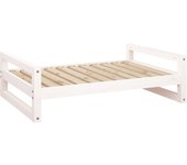 Cama para perros cesta cómodo sofá 95,5 x 65,5 x 28 cm madera maciza de pino blanco 02_0043035
