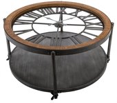 Atmosphera - mesa de centro 'chrono' - metal y madera d. 90 cm