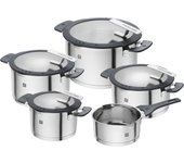 Zwilling simplify 66870-005-0 juego de ollas de acero inoxidable, 5 piezas, color plata y negro
