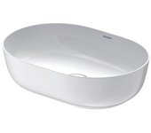 Duravit luv lavabo sobre encimera 50x40cm, sin rebosadero, sin orificio para grifo, sin orificio para grifo, pulido, 03795026001, color: blanco