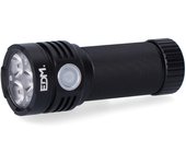 Edm linterna led recargable tubular flashlight 3 led osram 30w 3300lm ip54