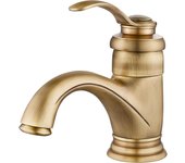 Grifo de baño vintage, mezclador monomando de latón para lavabo, grifo moderno para fregadero, agua fría y caliente ajustable, latón de 3/8''