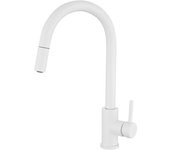 Valaz grifo de cocina blanco monomando extraíble - serie parana