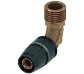 Tecelogo boquilla de transición acodada push, bronce de cañón/silicio, 8713306, versión: dimensión 25 x rosca exterior (r) 1