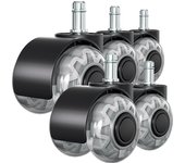 15 ruedas para silla de oficina con rotación de 360 grados, antiarañazos, silenciosas y fáciles de instalar.